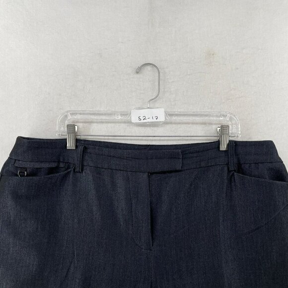 Roz & Ali Pants Women's Sz 18 Black Straight Leg High-Rise Pockets Stretch - Picture 12 of 12